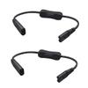 JORINDO 2PCS IEC 320 C8 Male to C7 Female Power Extension Cable 0.3m/1FT with Switch,18/2 SPT-2 Adapter Cord for Computer/Monitor/Home Electronics view 1