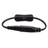 JORINDO 2PCS IEC 320 C8 Male to C7 Female Power Extension Cable 0.3m/1FT with Switch,18/2 SPT-2 Adapter Cord for Computer/Monitor/Home Electronics view 2
