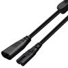 JORINDO 2PCS IEC 320 C8 Male to C7 Female Power Extension Cable 0.3m/1FT with Switch,18/2 SPT-2 Adapter Cord for Computer/Monitor/Home Electronics view 3