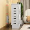 WiFi Router Storage Box - PVC Breathable Grid Organizer for Modem & Router, Desktop Cabinet for Home & Office, Stylish White (32" L  10" W  32" H) view 4