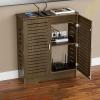 WiFi Router Storage Cabinet, Modem Rack Cover with Cable Organizer - Stylish Brown Router Box (20" L  10" W  32" H / 50x25x80cm) for Home & Office view 1
