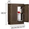 WiFi Router Storage Cabinet, Modem Rack Cover with Cable Organizer - Stylish Brown Router Box (20" L  10" W  32" H / 50x25x80cm) for Home & Office view 2