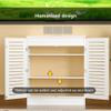 WiFi Router Storage Cabinet, Modem Rack Cover with Cable Organizer - Stylish Brown Router Box (20" L  10" W  32" H / 50x25x80cm) for Home & Office view 4
