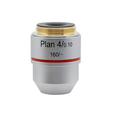 Microscope Kit Microscope Auxiliary Lens-Biological Microscope Plan Objective Lens 4X 10X 20X 40X 60X 100X 195 Objective RMS Mounting Thread Microscope Lens Adapters(4X)