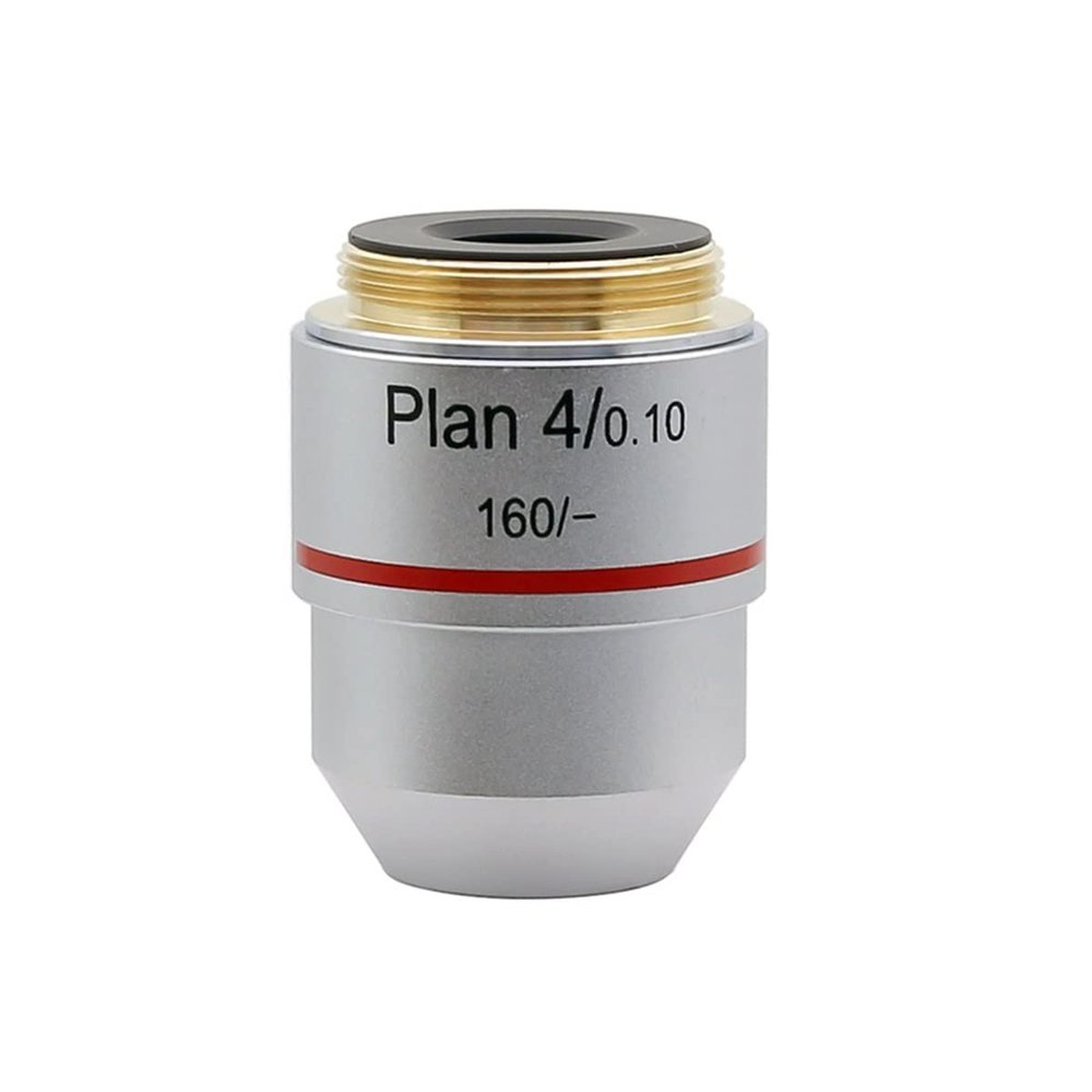Microscope Kit Microscope Auxiliary Lens-Biological Microscope Plan Objective Lens 4X 10X 20X 40X 60X 100X 195 Objective RMS Mounting Thread Microscope Lens Adapters(4X)