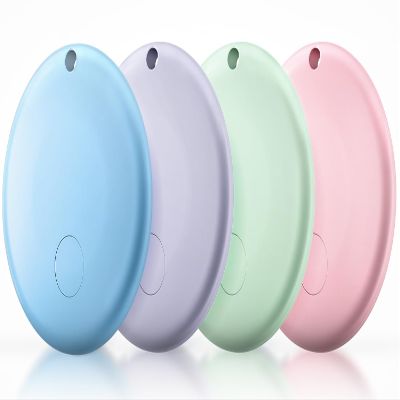 Air Tracker Tags-4 Pack Tracker Tag Work with Apple Find My (iOS 14.6 Above Only) Smart Tag Item Finders for Key, Luggage, Backpacketc. (Red, Blue, Purpule, Glue, 4 Pack)