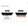 2 Tiers Wood Monitor Stand, Monitor Riser with Acrylic Support Clear Computer Multi Media Desktop Stand TV Shelf Risers view 3