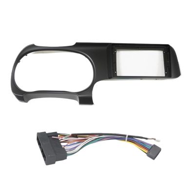 KITQLPG Car Audio Frame Audio Fitting Adaptor Dash Trim Kits Android Panel Compatible with Hyundai I10 2019-2020 Car DVD Player(Left Wheel Cable)