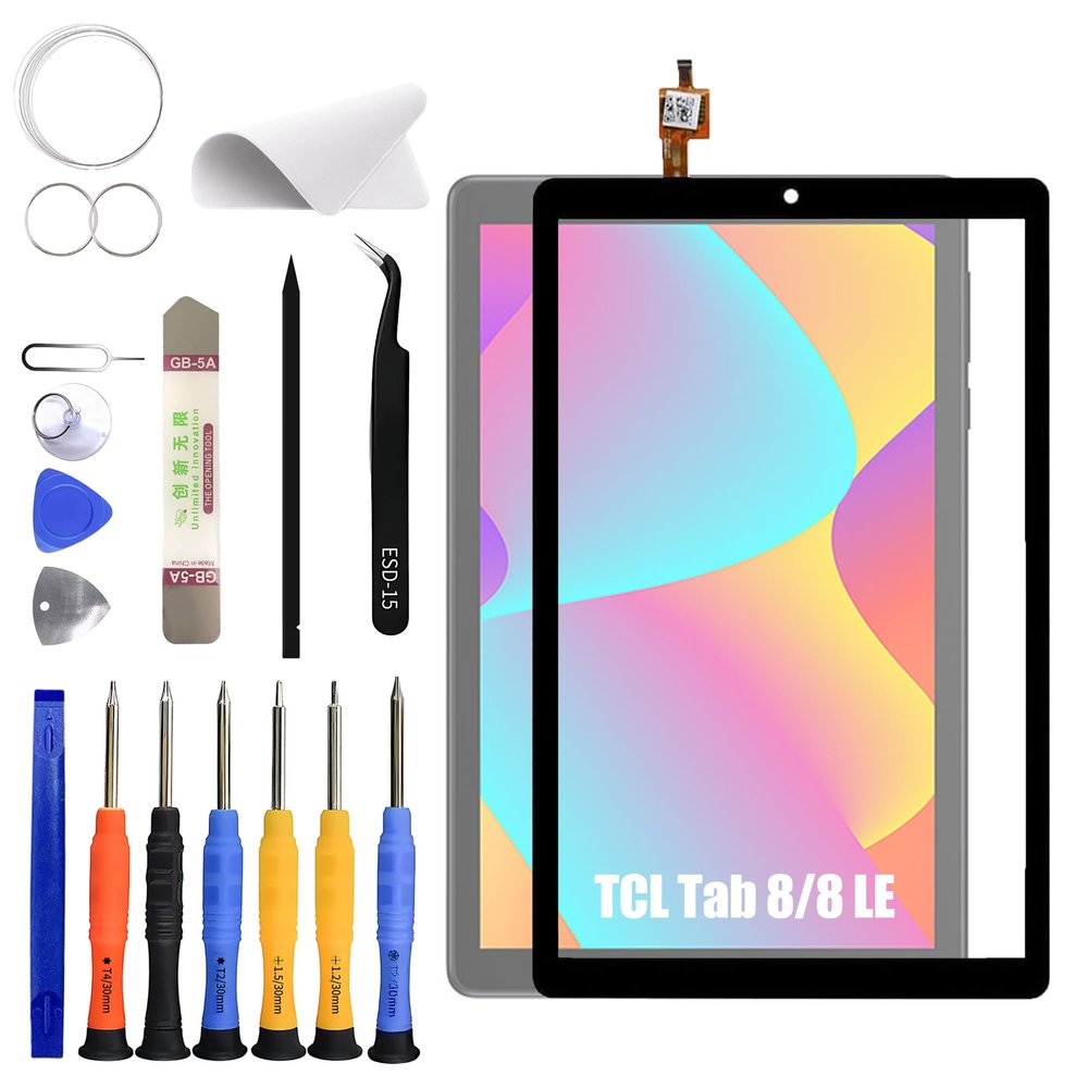 ERYNK New Touch Screen Digitizer Replacement Compatible with TCL Tab 8 LE [with Touch Function] [8.0 inch] 9137W with Specialized Repair Tools Kit. (No LCD Digitizer)-with OCA Adhesive