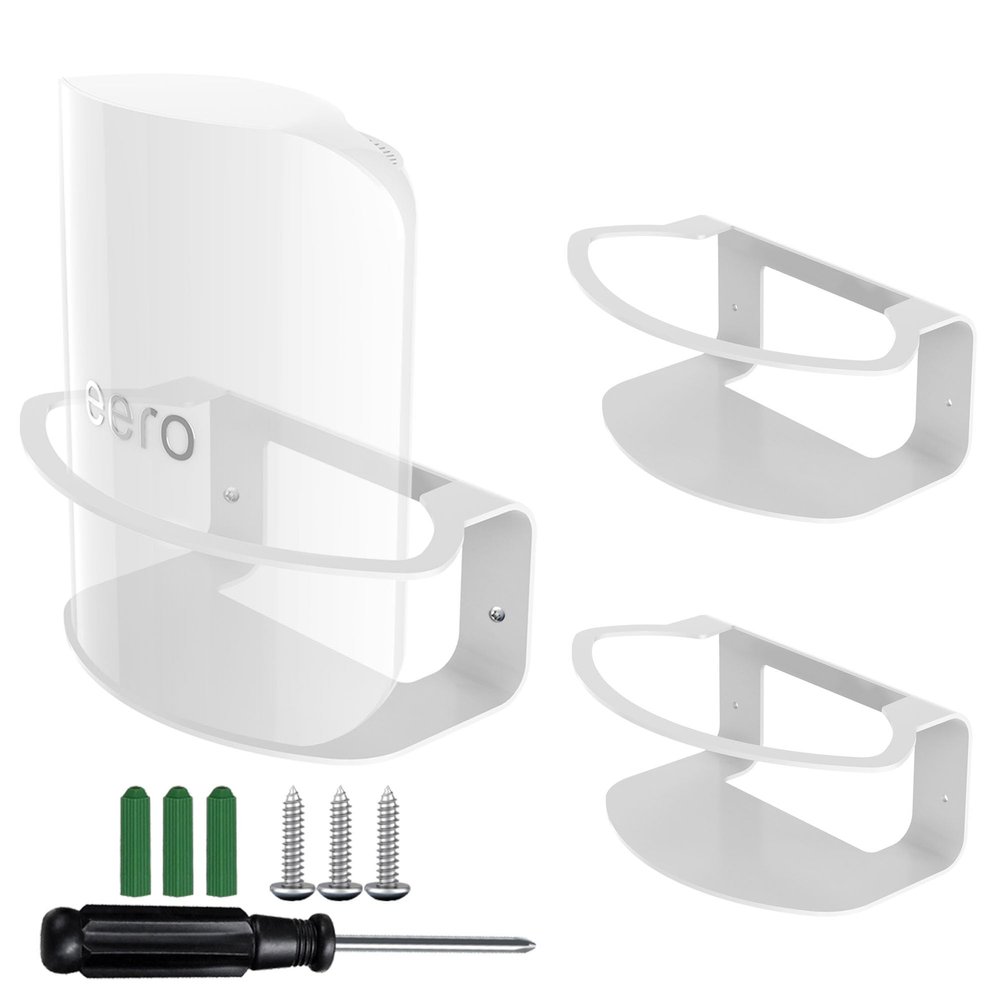 eero Pro 7 Wall Mount, Metal Wall Mount for eero Pro 7 with Secure Cable Management, Includes Screws & Screwdriver for Easy Installation, Compatible with eero Pro 7 Mesh WiFi System (3 Pack)