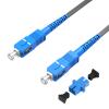 lidkew SC to SC Fiber Optic Cable,15m FTTH Armored Optical Cable,SC/UPC to SC/UPC LSZH Fiber Cable,48ft Simplex Single Mode Fiber Optic,Tri Steel Wire Reinforced Fiber Jumper, 9/125um Black view 1