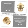 Angoily 4pcs Shockproof Copper Speaker Spikes Delicate Pads for Amplifiers and Speakers Anti-Vibration Furniture Feet view 4