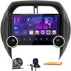 Display Knobs CarPlay/Android Auto Autoradio Android FM Radio Car Navigation Stereo Pad Player GPS 10.1" QLED Touch Screen BT WiFi 2 Din Headunit Tablet for Toyota RAV4 2001-2005(B) Quad Core 2G+64G view 1