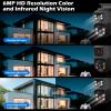 360 Smart Camera, 8 CH Cameras System for Home Security, 2pcs Outdoor Cameras with Dual-Screen Browsing, Human Shape Detection, Two-Way Audio, 1TB Hard Disk, Suitable for Home, Indoor/Outdoor view 4