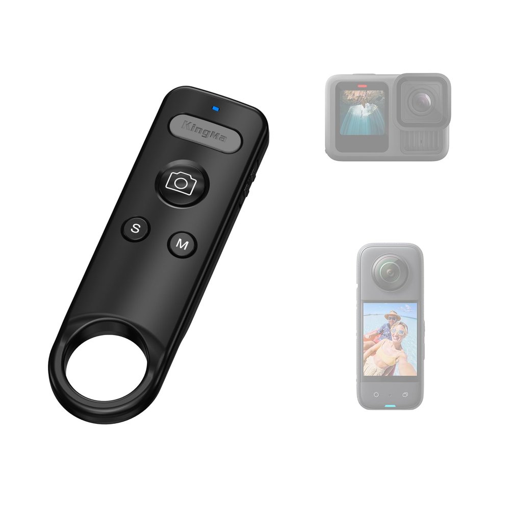 Camera Bluetooth Remote for Insta360 Wireless Remote Control Compatible with Go Pro 8/9/10/11/12/13 for Insta360 X2 X3 X4 X5 GO 3/3S ACE PRO1/2 Sport Camera Remote for Vlogging/Cycling