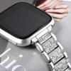 Compatible with Armitron Matrix Smartwatch bands, 20mm, 22mm Quick Release Women Jewelry Bling Diamond Metal Dressy Replacement Strap Compatible with Armitron Connect Matrix, Link, Lunar, Boom, Eclipse Smartwatch (Silver, 20mm size band) view 3