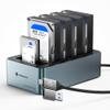 Yottamaster 5 Bay Hard Drive Docking Station Aluminum for 2.5''/3.5'' SATA SSD/HDD, USB 3.2 Gen1 Hard Drive Cloner Duplicator, Supports UASP and Up to 100TB (5x20TB) for 1-to-4 Offline Cloning (KB500) view 1