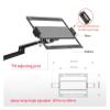 FNJTDVWS OL-10T Height Adjust Desktop Dual 17-32 Inch Monitor Holder+12-17 Inch Laptop Holder Stand Full Motion Triple Mount Arm(Gray) view 2