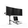 FNJTDVWS OL-10T Height Adjust Desktop Dual 17-32 Inch Monitor Holder+12-17 Inch Laptop Holder Stand Full Motion Triple Mount Arm(Gray) view 3