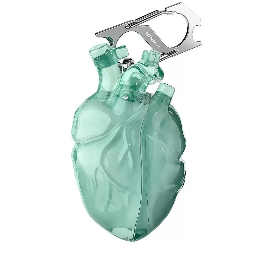 3D Heart-Shaped AirPods Pro Case Cover, Liquid Silicone Protective Case for AirPods Pro/Pro 2, Shockproof, Wireless Charging Compatible, Multiple Colors (Green, Airpods pro2)