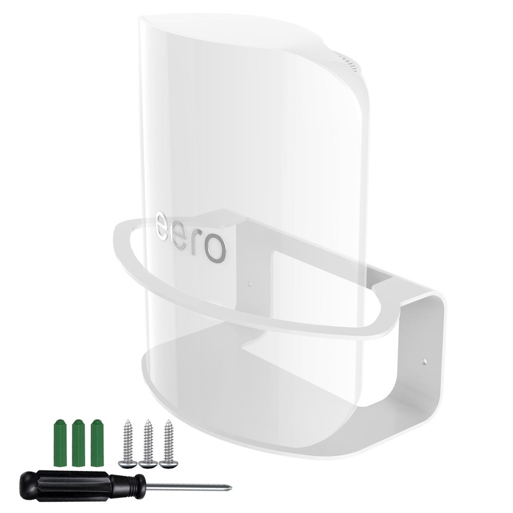 Neeotyy Metal Wall Mount for eero Pro 7, Heavy-Duty Metal Bracket, Secure Cable Management, Includes Screws & Screwdriver, Easy Installation, Compatible with eero 7 Pro Mesh System (1 Pack)