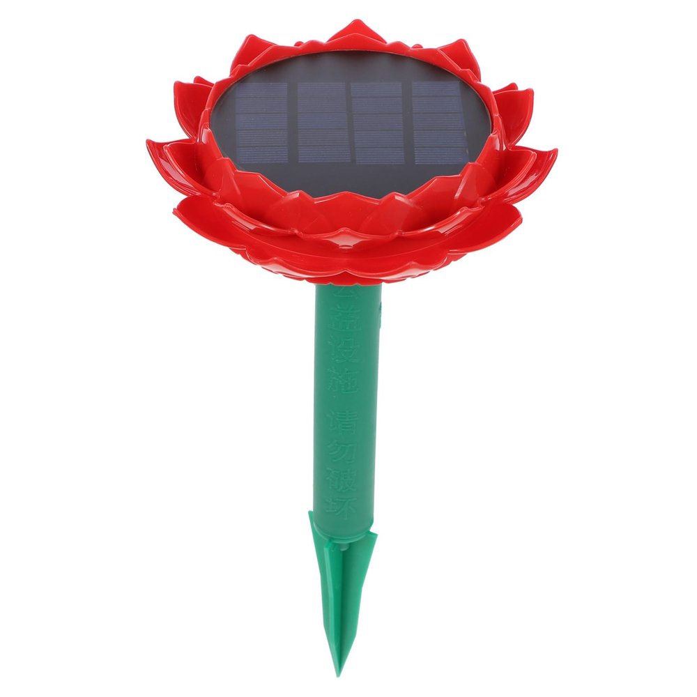 DOITOOL Solar Powered Waterproof Outdoor Lotus Speaker for Garden Portable Music Player Buddhist Music for Courtyard Decor