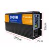 HYZHANHONG 1500 Watt Pure Sine Wave Power Inverter, 12V-72V DC to 110V/ 220V AC Car Charger Adapter Converter 3000 Watt Peak with LED Display & AC Outlets Outdoor/Camping,12V to 110V view 2