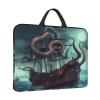 14in Laptop Sleeve Bag, Lightweight Waterproof Laptop Bag Shockproof Soft Carrying Case Octopus Ship Tablet Travel Cover with Handle for 13-14 Inch Notebook view 2