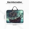 14in Laptop Sleeve Bag, Lightweight Waterproof Laptop Bag Shockproof Soft Carrying Case Octopus Ship Tablet Travel Cover with Handle for 13-14 Inch Notebook view 4