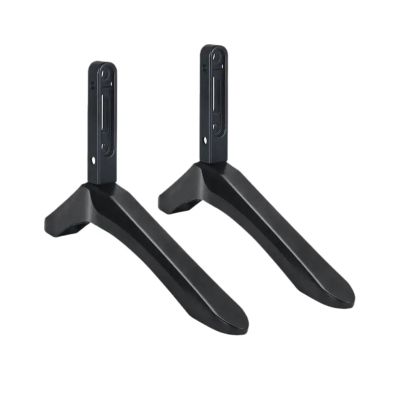 2 Pack Aluminum TV Stand Base LCD TV Black TV Stand Table Top Mount