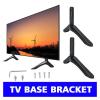 2 Pack Aluminum TV Stand Base LCD TV Black TV Stand Table Top Mount view 3