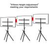 Artistic Easel TV Floor Stand for 32-75 Inch Screen, Tripod tv Stand UP to 130 LBS and Height Adjustable, Suitable for Bedroom, Living Room and Corner, Black view 4