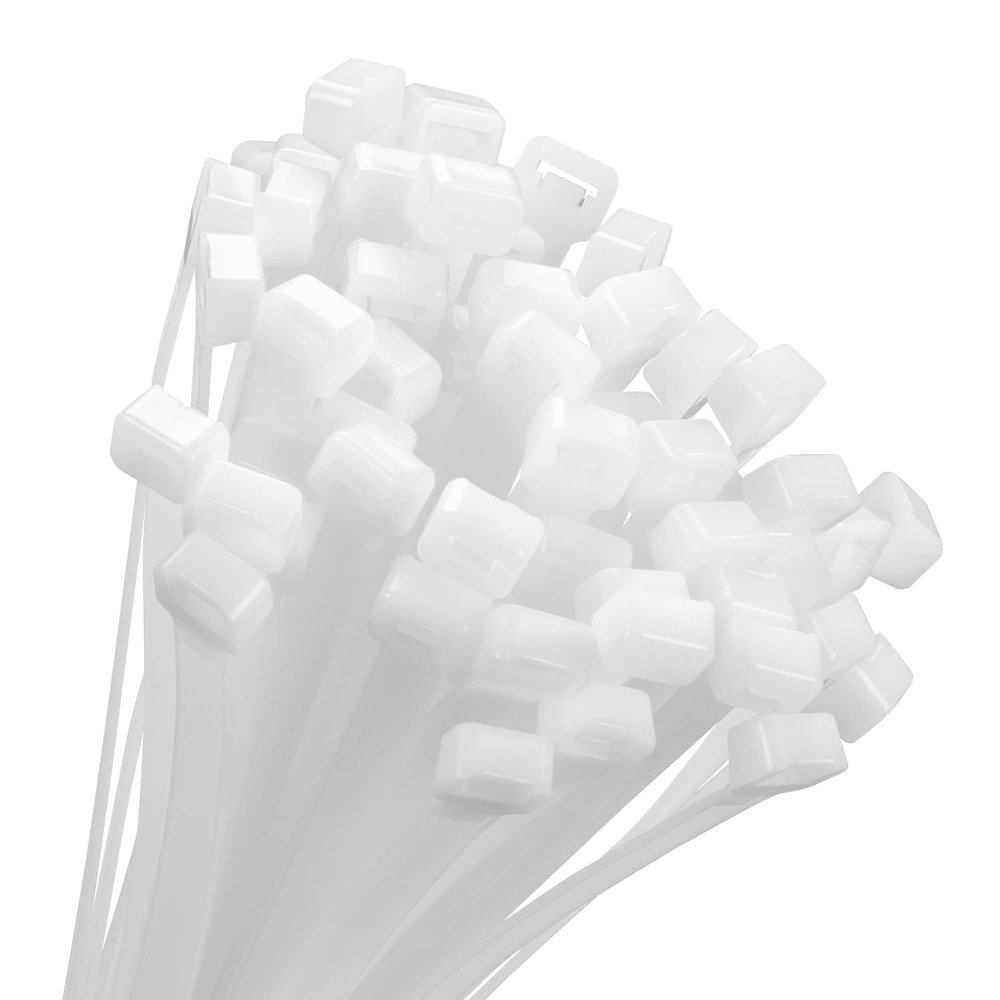 18 inch White Zip Ties Heavy Duty 500 PACK, 200 LBS Ultra Exclusive Strong Plastic Wire Ties, Large Cable Ties Extra Long Tie Wraps, Indoor and Outdoor UV Resistant