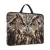 14in Laptop Sleeve Bag, Lightweight Waterproof Laptop Bag Shockproof Soft Carrying Case Owl Birds Tablet Travel Cover with Handle for 13-14 Inch Notebook view 2