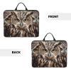 14in Laptop Sleeve Bag, Lightweight Waterproof Laptop Bag Shockproof Soft Carrying Case Owl Birds Tablet Travel Cover with Handle for 13-14 Inch Notebook view 3