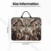 14in Laptop Sleeve Bag, Lightweight Waterproof Laptop Bag Shockproof Soft Carrying Case Owl Birds Tablet Travel Cover with Handle for 13-14 Inch Notebook view 4