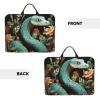 Laptop Case Snake and Flower Laptop Sleeve Water Resistant Computer Carrying Bag Briefcase with Handle view 2