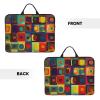 14in Laptop Sleeve Bag, Lightweight Waterproof Laptop Bag Shockproof Soft Carrying Case Abstract Art Squares Tablet Travel Cover with Handle for 13-14 Inch Notebook view 3