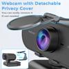 2K Webcam for PC Mac Laptop with Microphone,Full HD Web Cam for Streaming with Privacy Cover Sliders,USB C Web Camera for Desktop Computer Monitor,External Small Best Webcam For Microsoft Teams Gaming view 4
