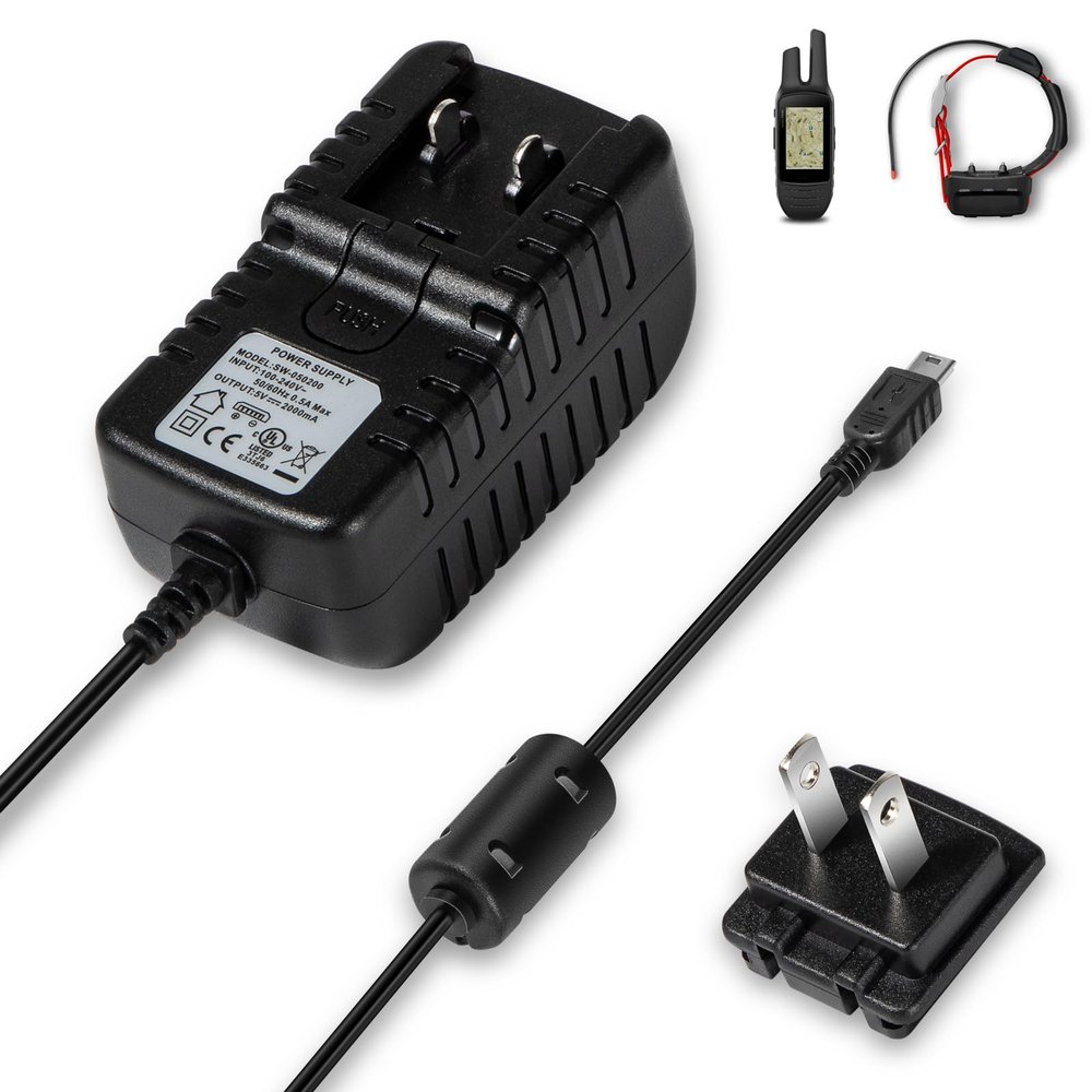 010-11873-00 AC Power Adapter Cable USB Cable Fits for Garmin Alpha 100, Drive 53, Rino 700/750/755T, T 5/5X, TT 10/15/15X Dog Device