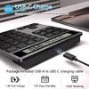 Wireless Numeric Keypad for Laptop, Rechargeable 34 Keys Bluetooth Number Pad with Dual Bluetooth, 2 in 1 Numeric Keypad Calculator with Display - Portable Slim Numpad for Windows, Mac, PC, Tablet view 4