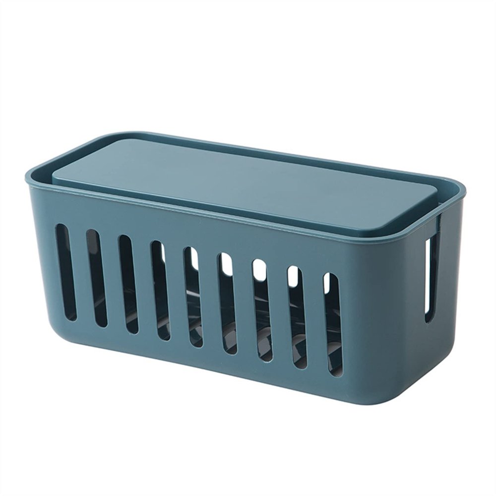 Cable Organizer Box Cable Storage Box Hollow Power Cable Box Home Desktop Storage Rack Cable Storage Box Charger Socket Management Large Cord Organizer Box (B