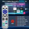 2 Pack Backlit Remote Control Only for Roku TV, Fit for TCL/Onn/Hisense/Element/Sharp/Philips/Westinghouse/Insignia/JVC/RCA/Hitachi/Sanyo Roku Series TVs (Not for Roku Stick and Box)-Silver view 3