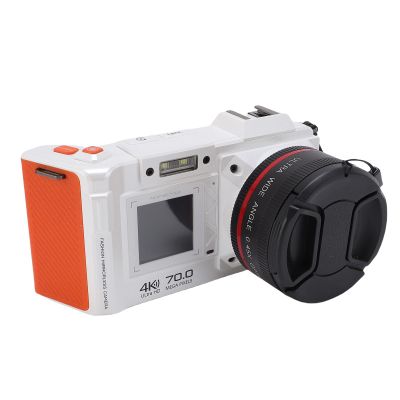 Sanpyl Beginner Cameras for Photography, 4K 70MP 50X Zoom Auto Focus Wide Angle F1.8, Front and Rear Dual Screen for Convenient Selfie, Travel Vlogging Camera for (White)