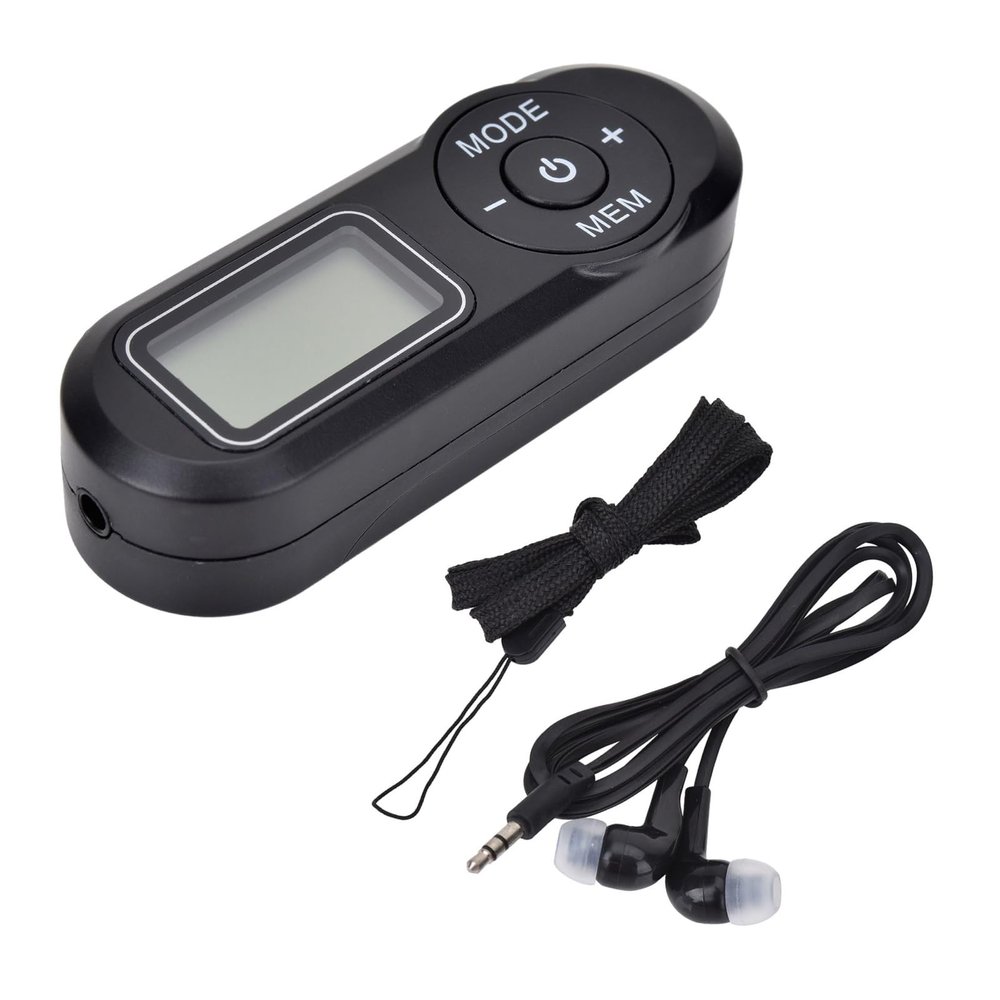 Portable FM Radio, LCD Digital Display, Pocket Transistor Conference Receiver for Walking/Running