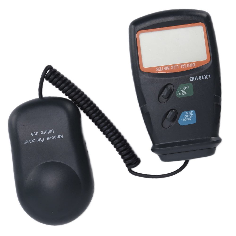 Respicefinem LX1010B Handheld Luminometer Accurate Illuminance Measurement Indoor Outdoor Use ABS Material 3/2 Digits 18mm LCD Display 0 Lx to 50000Lx Measuring 2 0 Times Sec