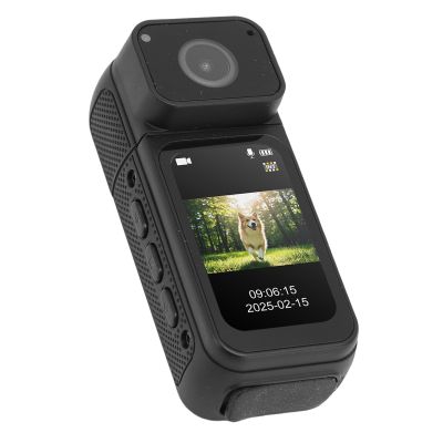 Yoidesu 2.7K Thumb Action Camera, 64GB Mini Body Camera, Wearable Pocket Cam with Magnetic Lanyard, POV Recording, Small Portable Camcorder for Work, Cycling, Travel, Pet Walking (Black)