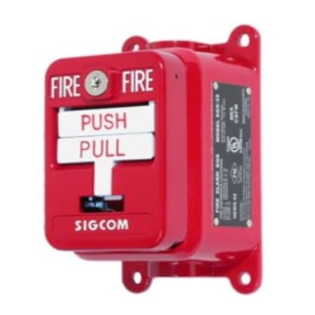 SGX-32SK1-SC  SGX32 Series Explosion Proof Manual Pull Station, Dual Action, DPDT, Red