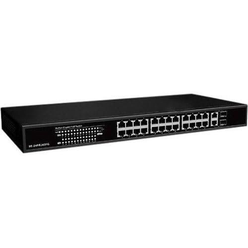 0E-24PRJ45FG 26-Port Gigabit PoE Switch, 24-Port PoE + 2 Shared Uplinks (RJ45 or SFP)