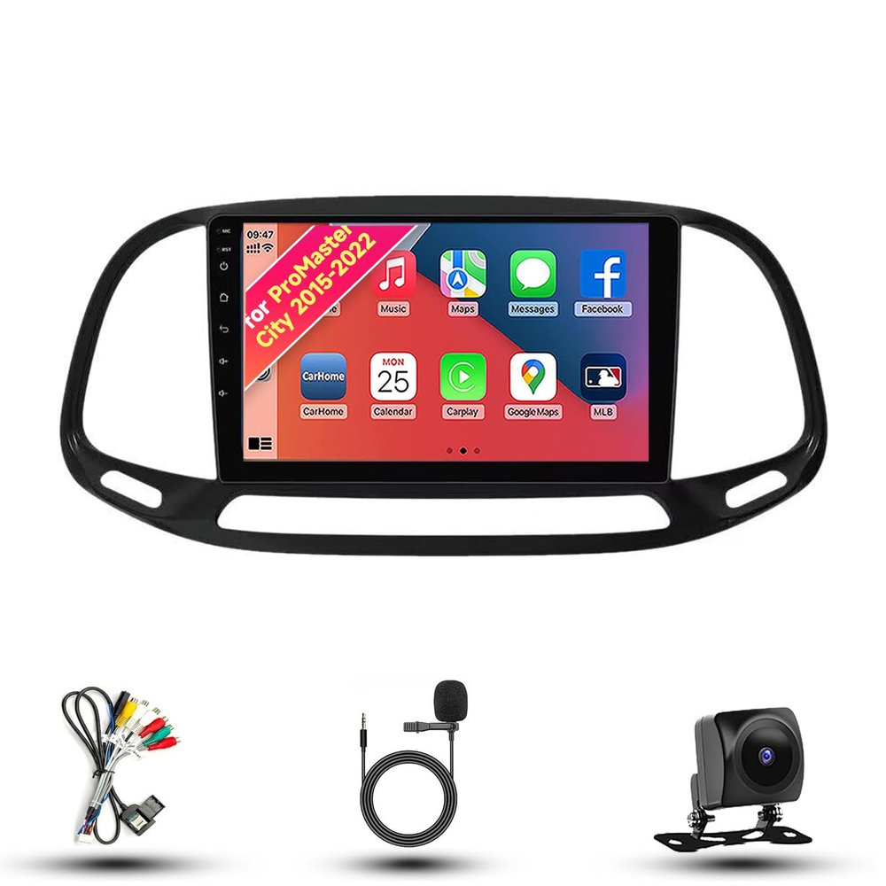 8CORE 8+128GB Radio for Dodge RAM ProMaster City 2015-2022 Android 13 9" IPS Touch Screen, Car Stereo with CarPlay & Android Auto, GPS Navigation DSP SWC 5G WiFi Camera